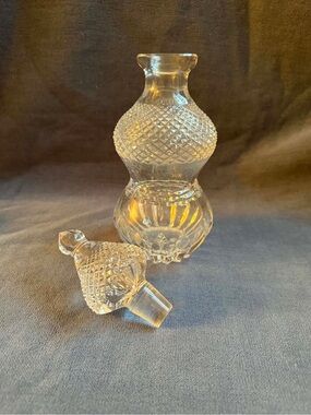 Cut Glass Perfume bottle 10”